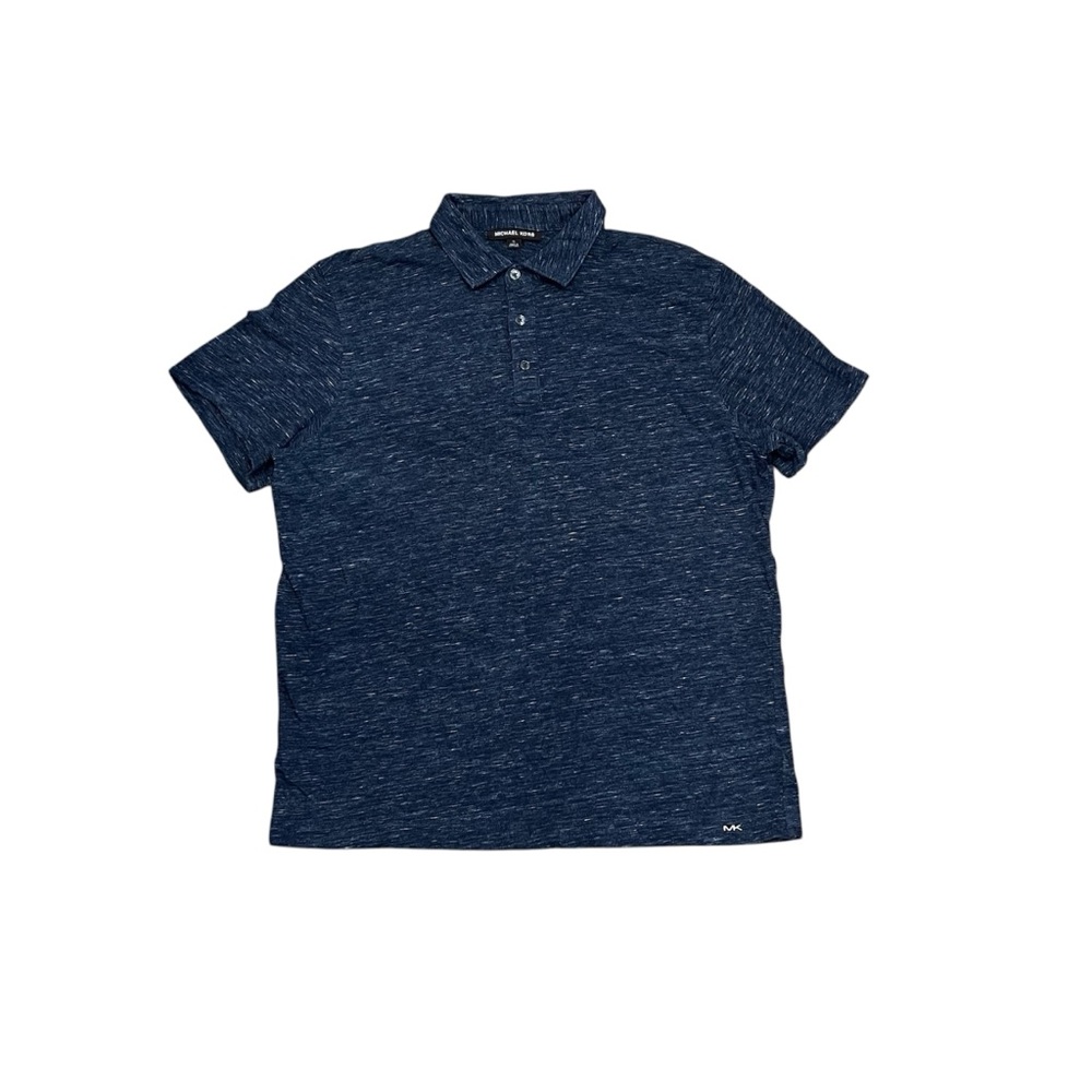 Men’s Michael Kors Heather Blue Short Sleeve Polo Shirt Size XL